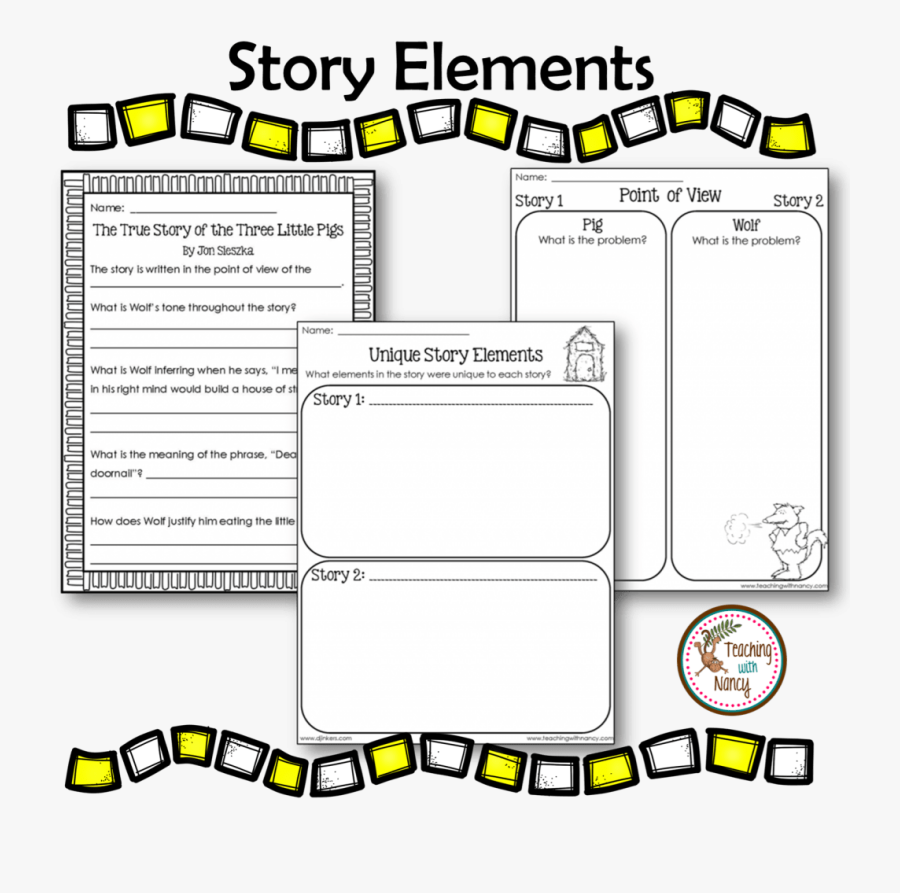 Clip Art Of A Kordur Moorddiner - True Story Of The Three Little Pigs Activities, Transparent Clipart