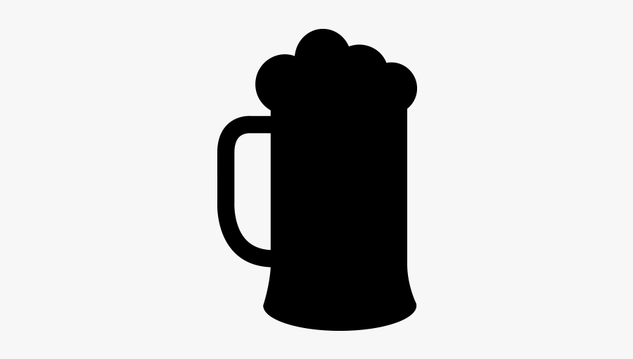 Free Beer Icon Png Vector - Beer Mug Silhouette Black, Transparent Clipart