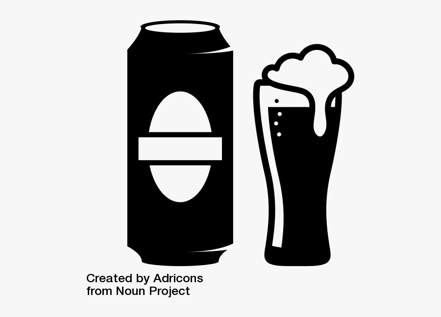 Beer Can Clipart Black And White - Alcohol Drawing Easy, Transparent Clipart