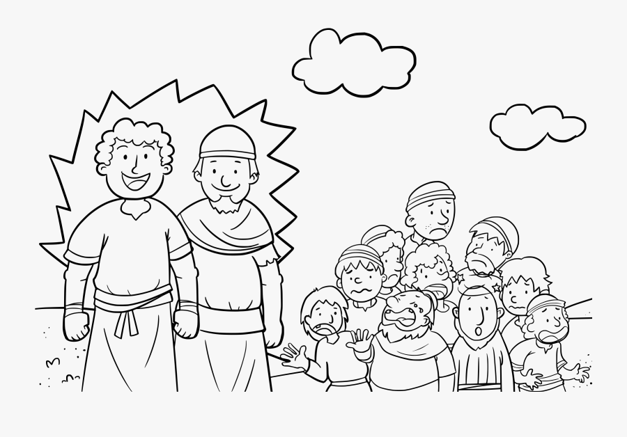 Joshua 12 Spies Coloring Page, Transparent Clipart