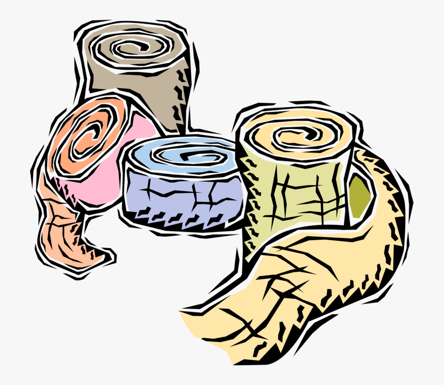 Vector Illustration Of Gauze Medical Dressing Bandage - Wound Care Clip Art, Transparent Clipart