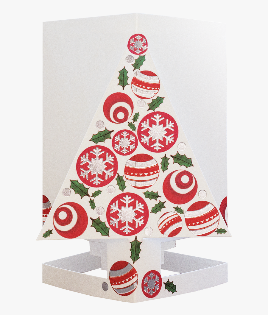 Cardle Christmas Tree Red-silver - Christmas Tree, Transparent Clipart