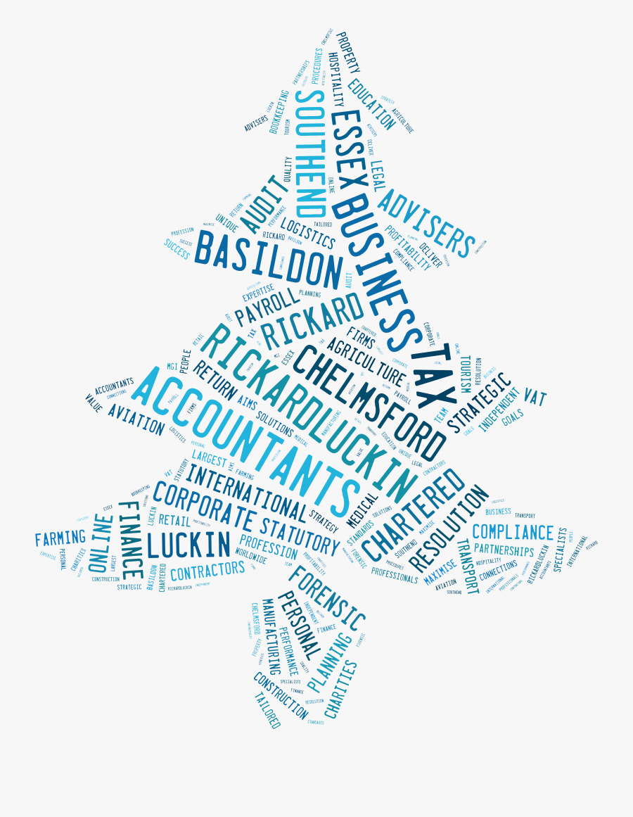 Christmas Tree Tagxedo Png Final - Taxi For Sure, Transparent Clipart