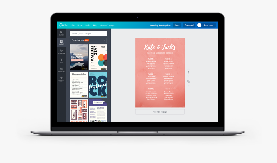 Clip Art Seating Chart Wedding - Yearbook Design, Transparent Clipart