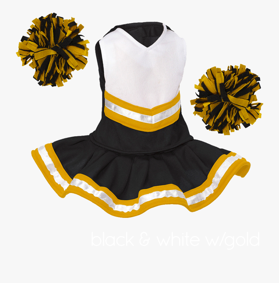 Cheerleading Uniforms Black And Gold, Transparent Clipart
