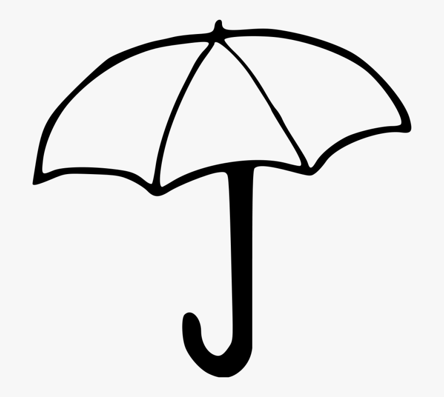 Umbrella Clipart Object - Umbrella Clip Art Black And White, Transparent Clipart