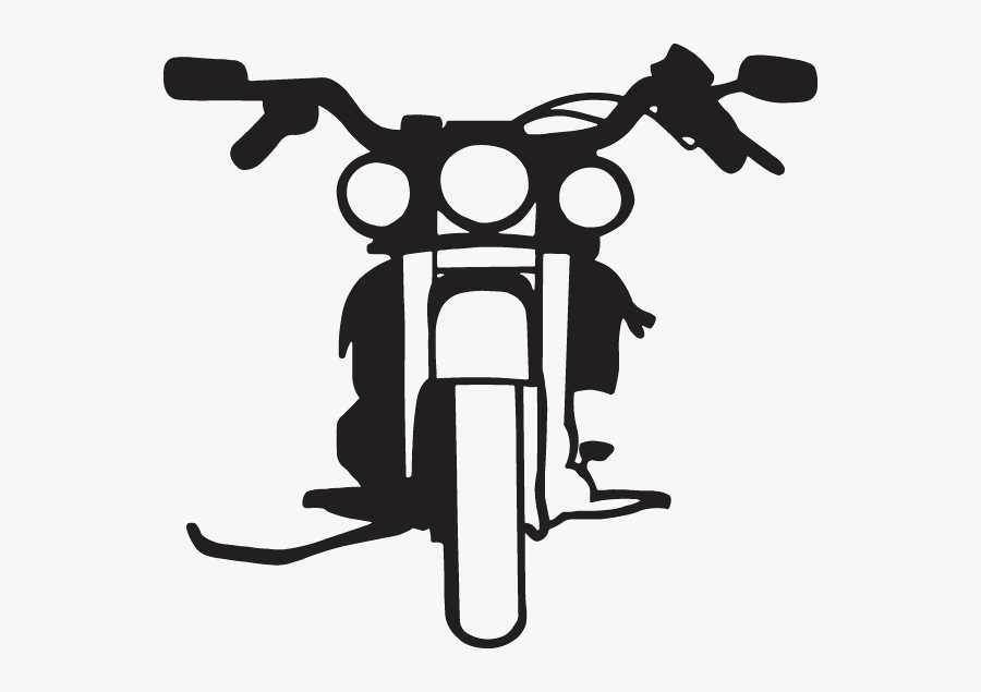 Clip Art Motorcycle Front View - Front View Motorcycle Decal, Transparent Clipart