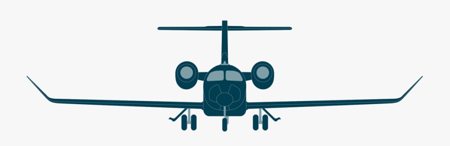 Learjet 75 Front View - Learjet 70 75 3 View, Transparent Clipart