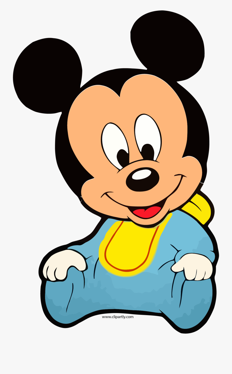 Transparent Front Clipart - Cartoon Baby Mickey Mouse, Transparent Clipart