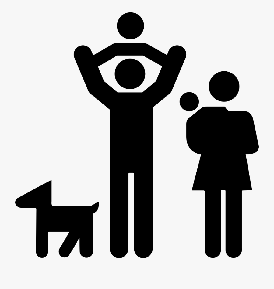 Family Tour - Family With Dog Icon, Transparent Clipart