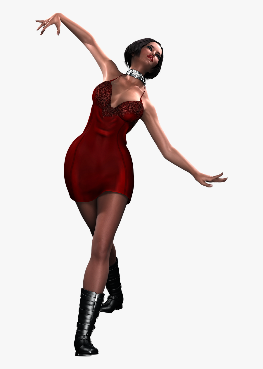 3d Model Girl Dance, Transparent Clipart