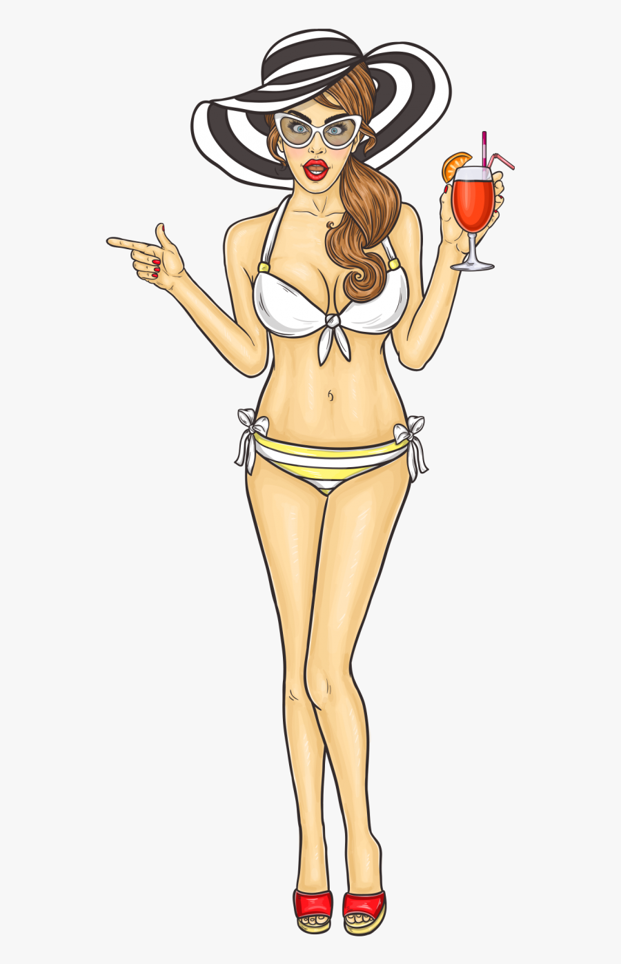 Transparent Hot Girls Png - Cartoon Sexy Girl Png, Transparent Clipart
