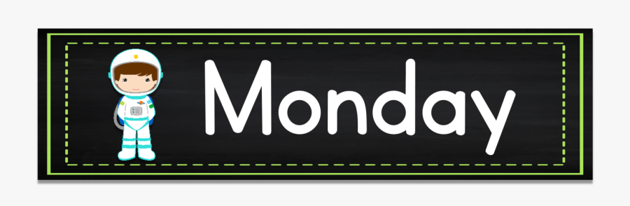 Days Of The Week Space Theme, Transparent Clipart