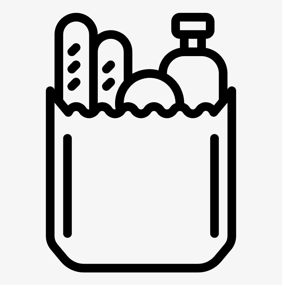 Groceries Icon, Transparent Clipart