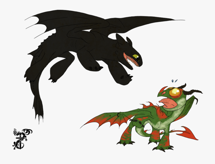 He Wanted To Have A Baby Night Fury Play With A Terrible - Furia Da Noite Filhote, Transparent Clipart