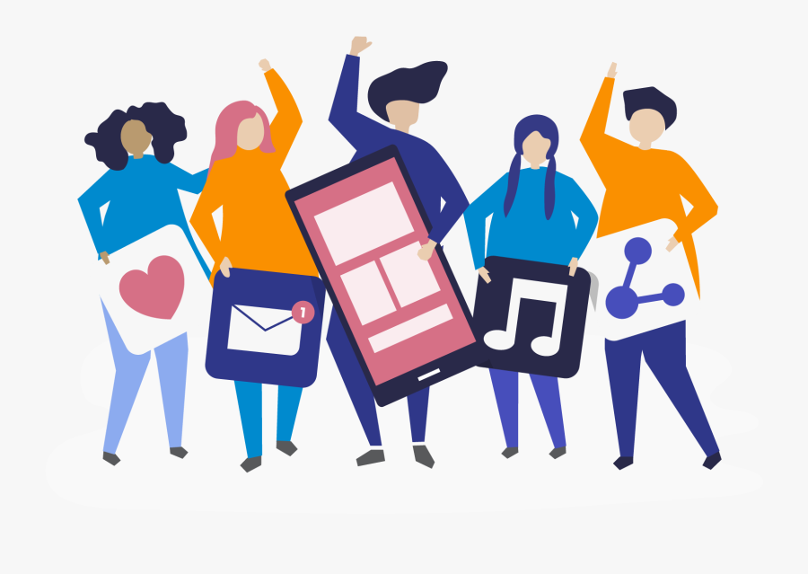 Creative On Social Media, Transparent Clipart