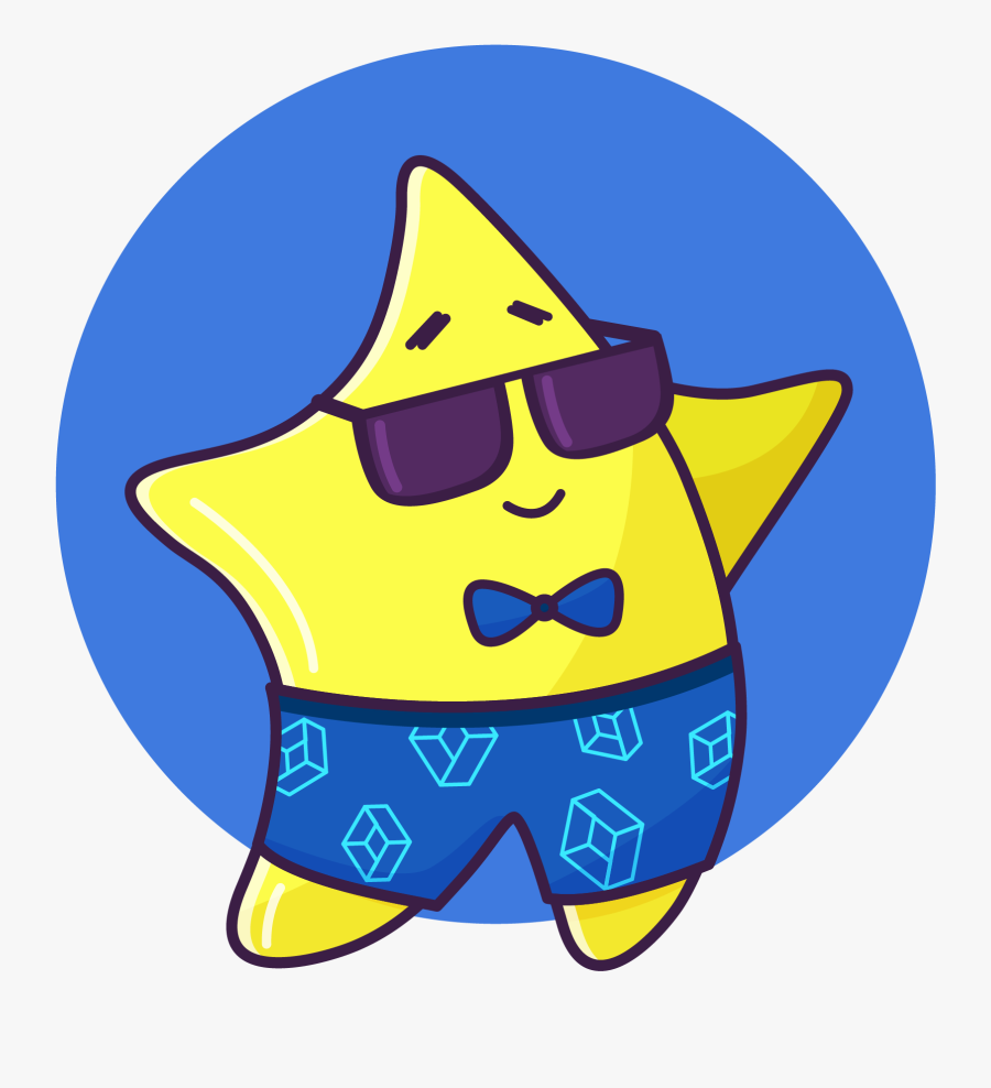Rhombus Star Mascot, Transparent Clipart