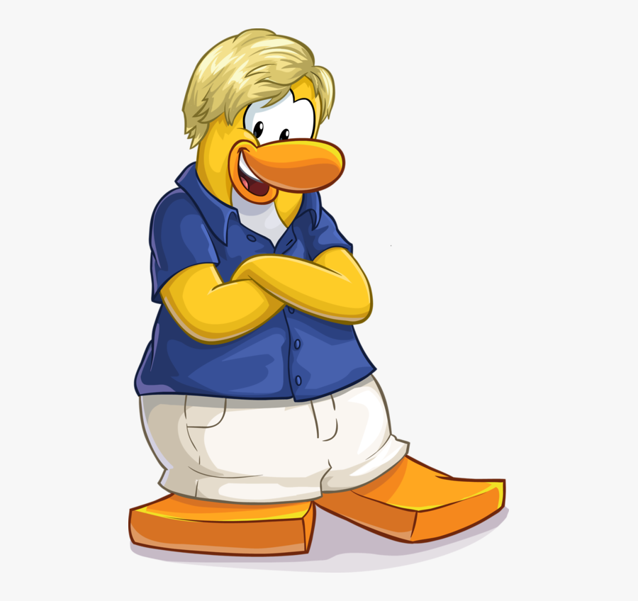 Blond Male Duck Cartoon Mascot - Club Penguin Boy Penguin, Transparent Clipart