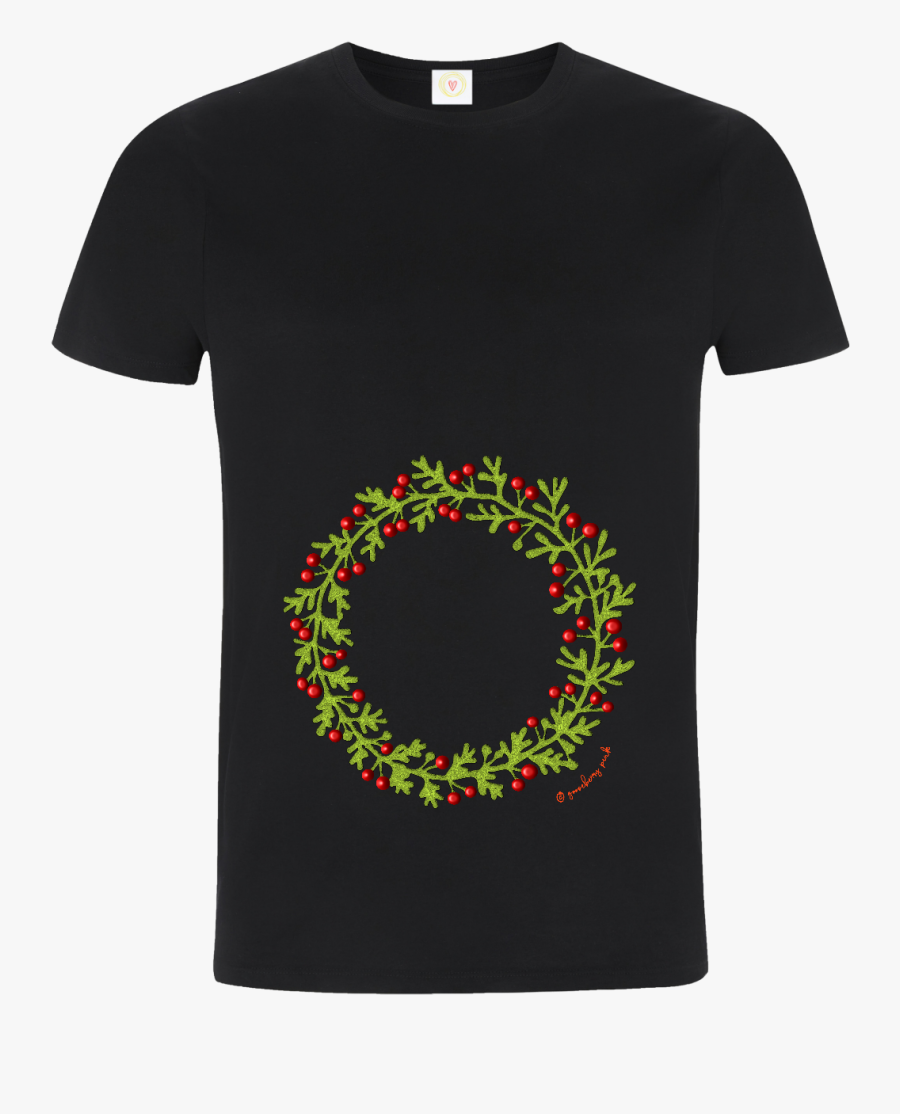 Transparent Holly Wreath Png - T-shirt, Transparent Clipart