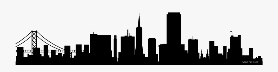 Clip Art Silhouette Png For - San Francisco Skyline Png, Transparent Clipart