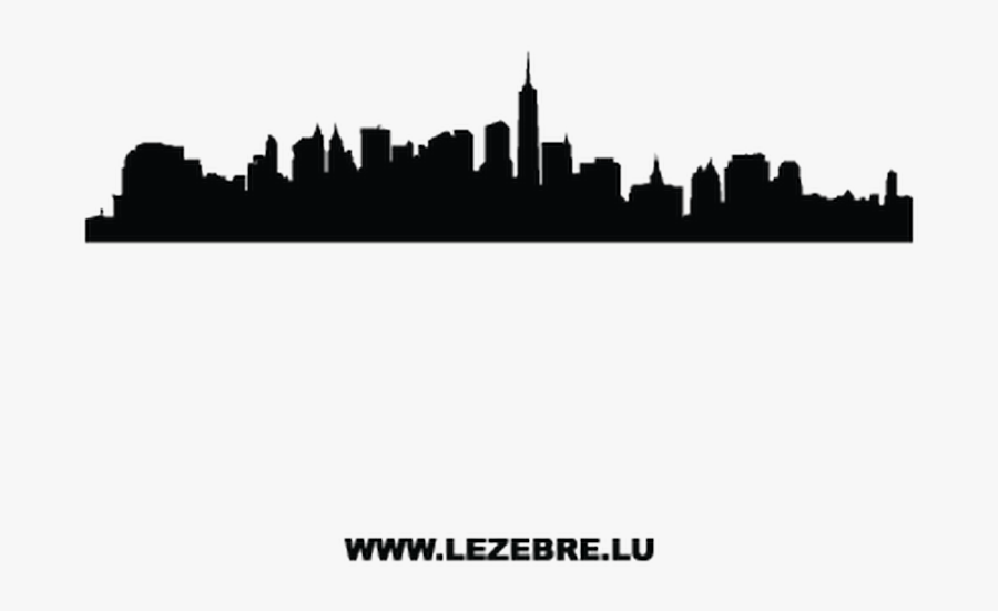 Manhattan Skyline Empire State Building Wall Decal - City Skyline Silhouette Transparent, Transparent Clipart