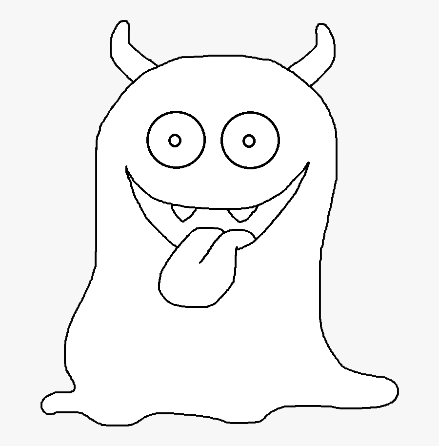 Transparent Monster Nose Clipart - Monster Clipart Black And White Transparent, Transparent Clipart