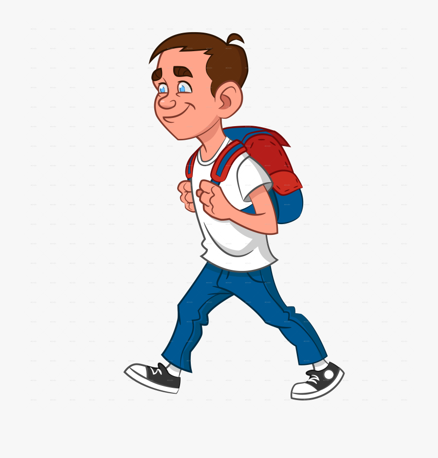 School Boy Cartoon Png, Transparent Clipart
