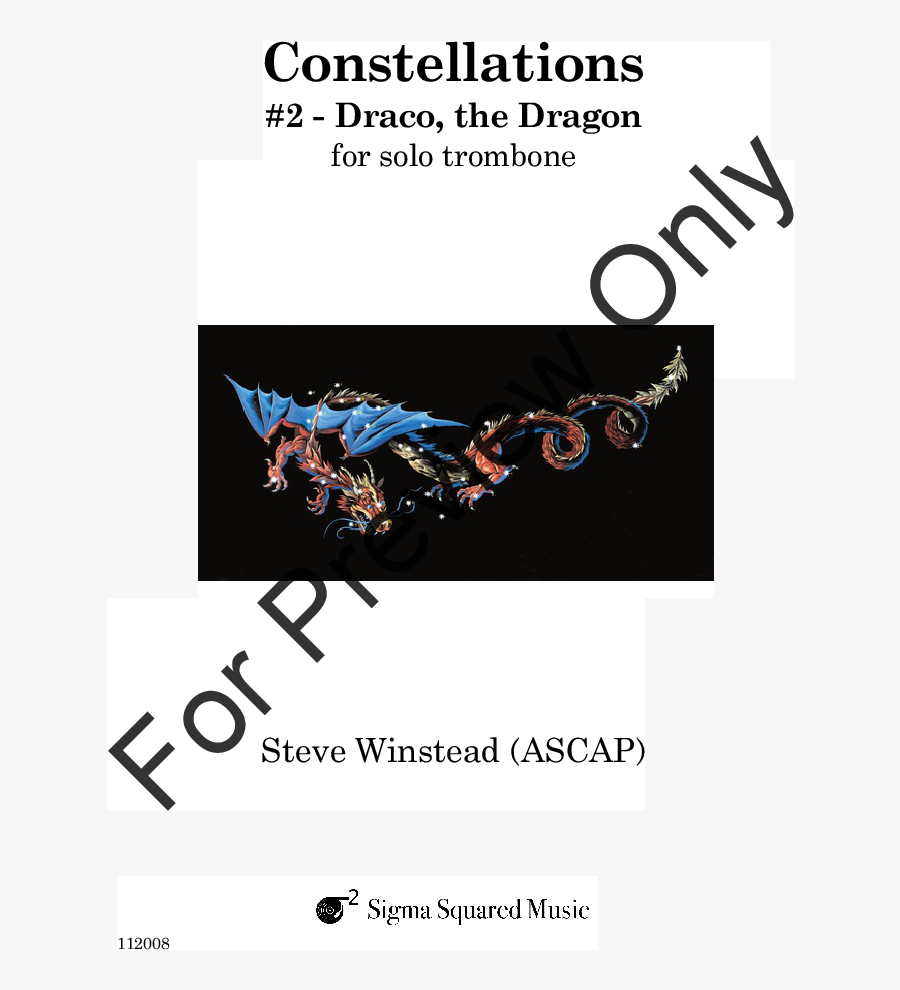 Sigma Squared Music - Draco The Dragon Constellation, Transparent Clipart