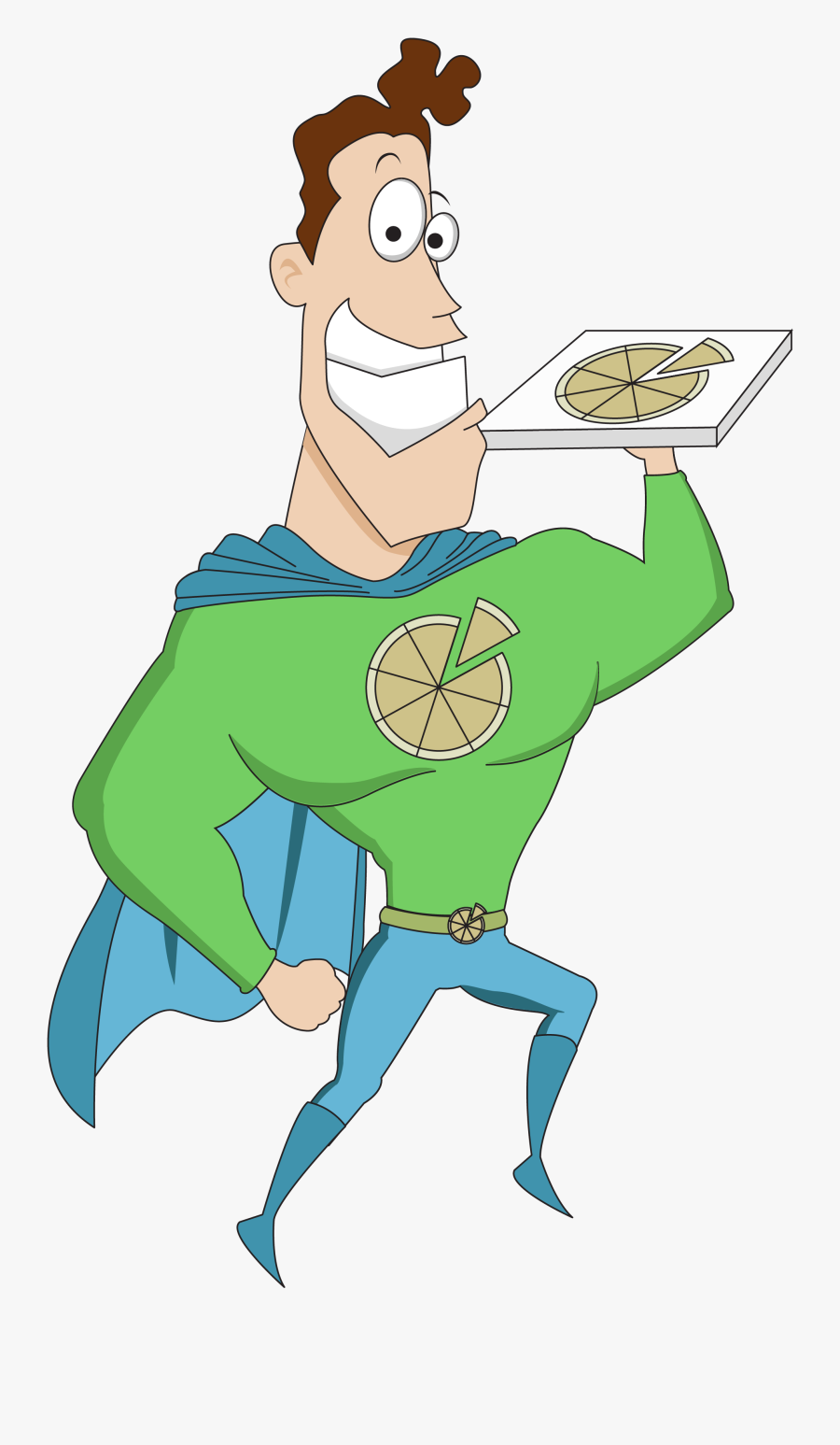 #character #design #illustration #pizza #man #delivery - Cartoon, Transparent Clipart