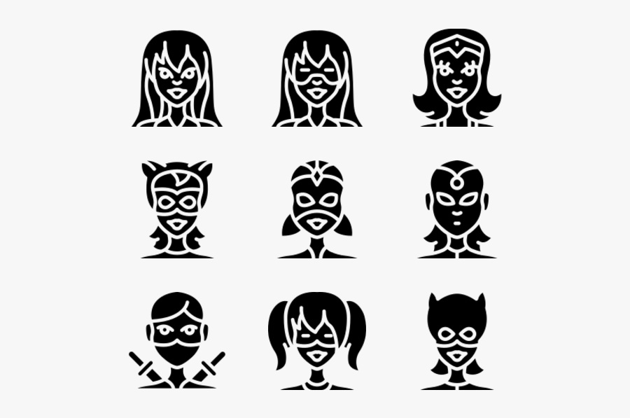Superheroes, Transparent Clipart