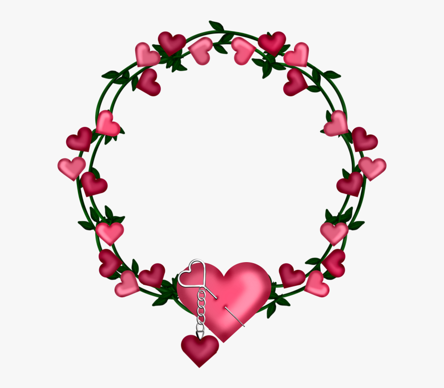 Wreath Of Hearts, Transparent Clipart