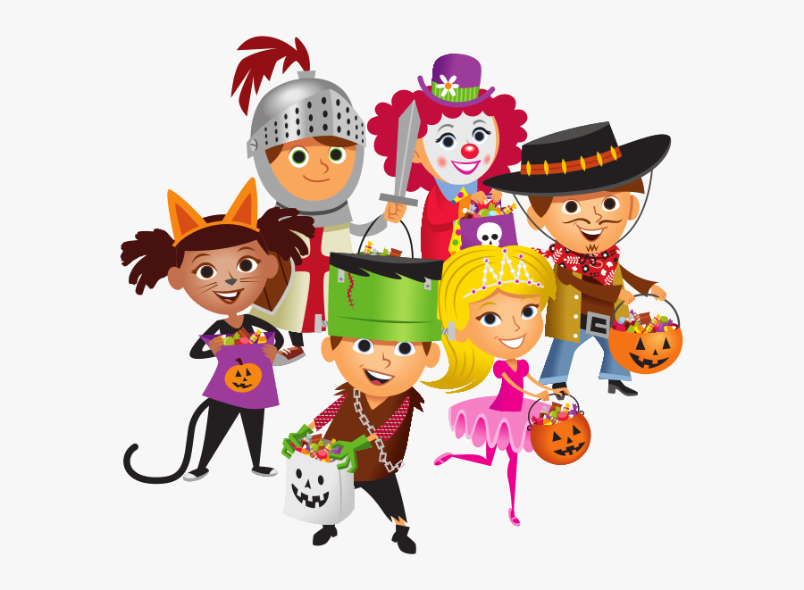 Trick Or Treaters Cartoon, Transparent Clipart