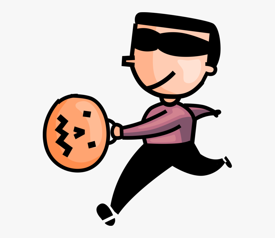 Vector Illustration Of Halloween Trick Or Treater With, Transparent Clipart