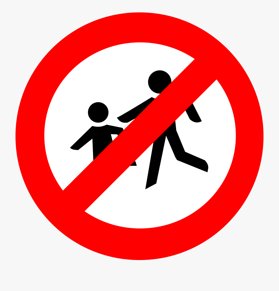 Clip Art International No Symbol - No Walking Road Sign, Transparent Clipart