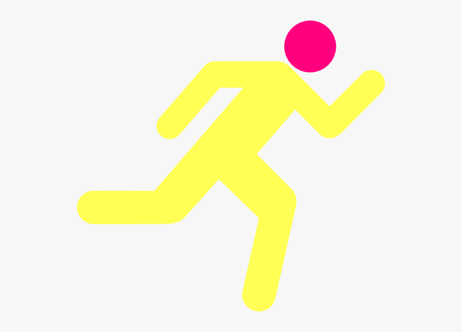 Running Person With No Background - Traffic Sign, Transparent Clipart