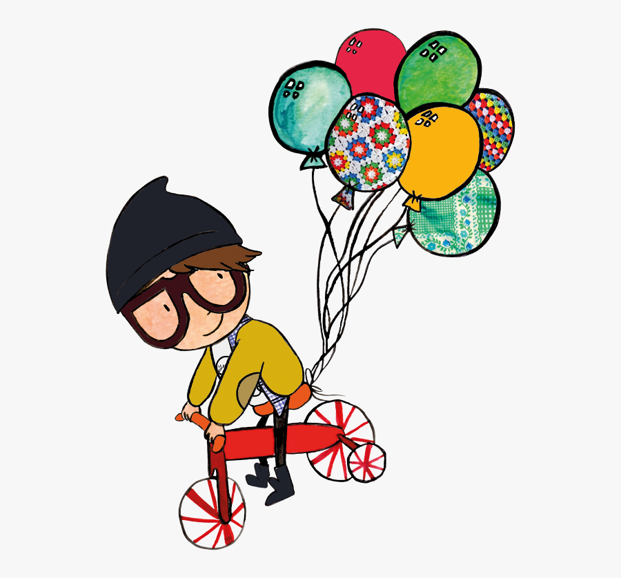 Harry On Bike - Cartoon, Transparent Clipart