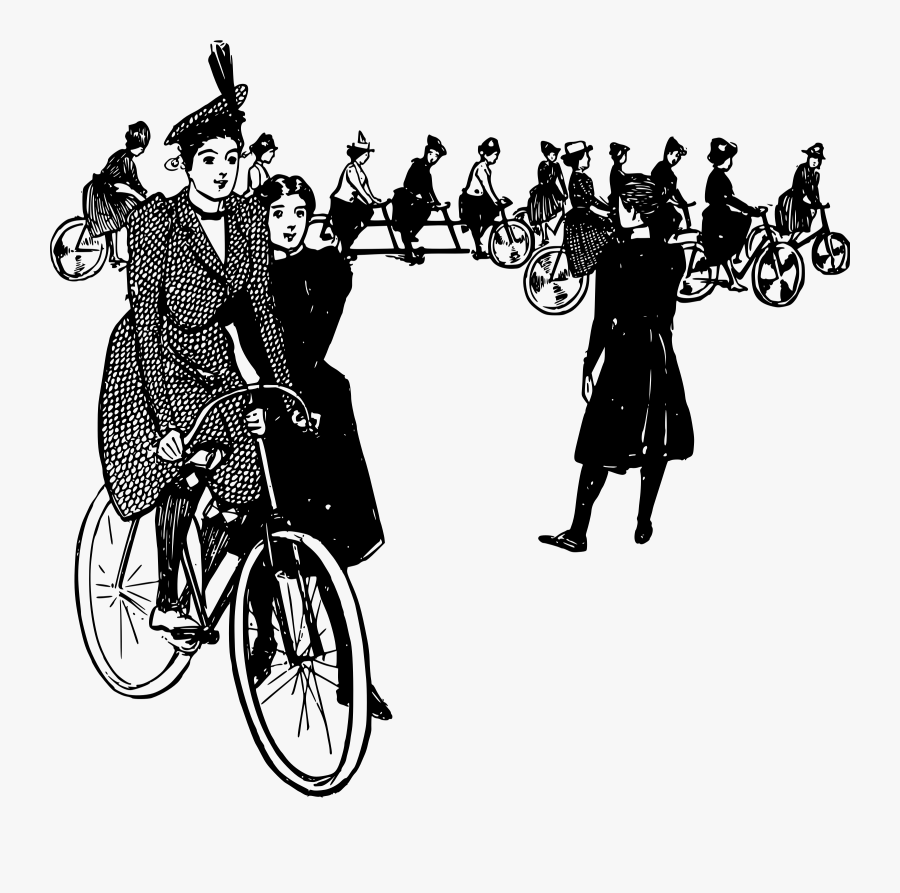 Girls Bike School - Bicycle, Transparent Clipart