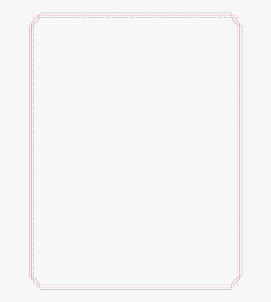 Pink Scalloped Corner Border - Paper Product, Transparent Clipart