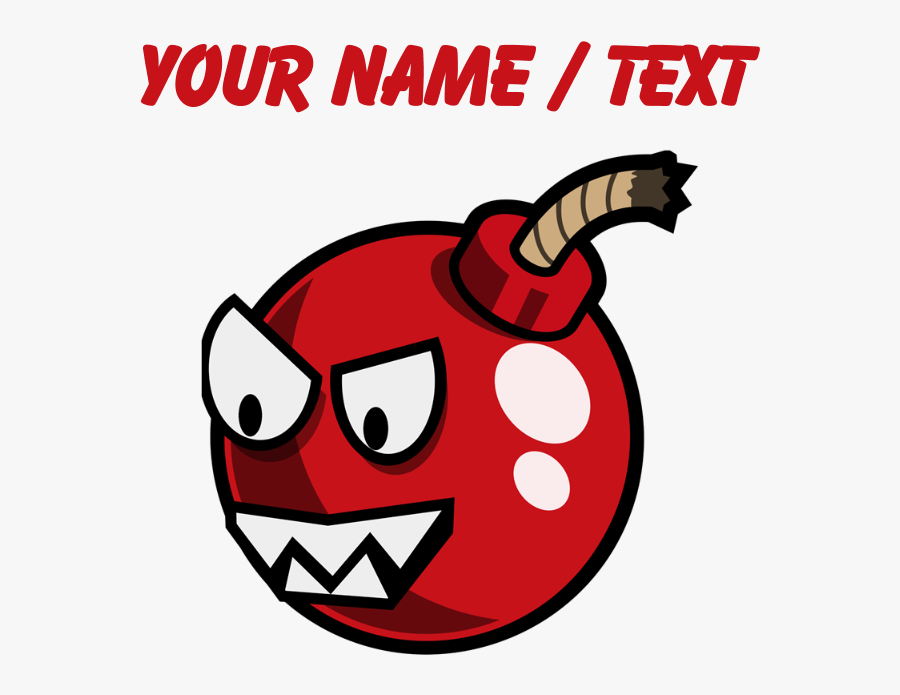 Custom Cartoon Cherry Bomb Flask Necklace - Clip Art Bombs, Transparent Clipart