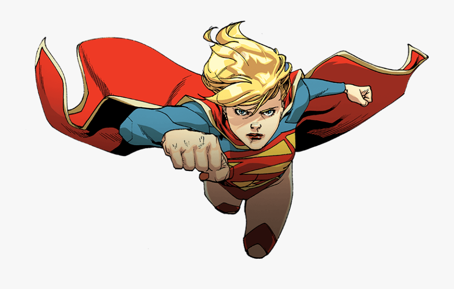 Comic Supergirl Transparent Background, Transparent Clipart