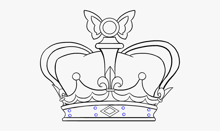 Free Easy Drawings For Kids, Download Free Clip Art, - Crown Drawing, Transparent Clipart