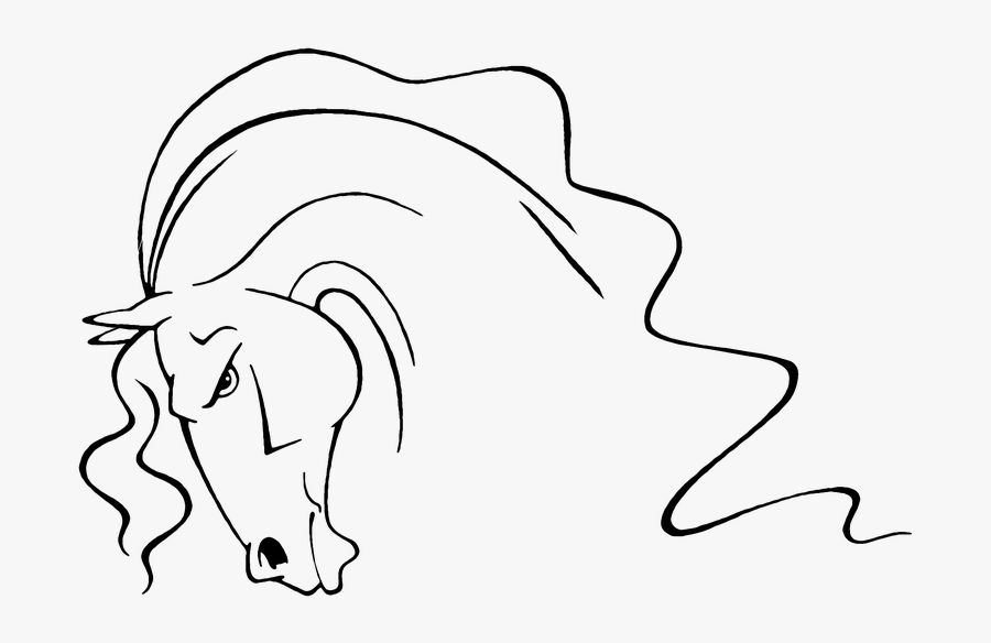 Transparent Horse Outline Png - Line Art, Transparent Clipart