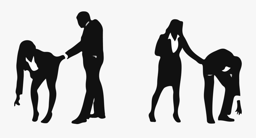 Male Sexually Harassing Female And A Female Sexually - Sexual Harassment On Boys, Transparent Clipart