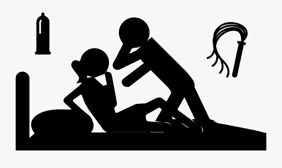 In Bed With Symbols For Sex Types - Bed Sex Silhouette, Transparent Clipart