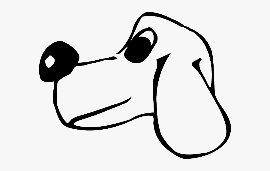 Cartoon Animals, Head, Outline, Drawing, Silhouette, - Cartoon Dog Face Side View, Transparent Clipart