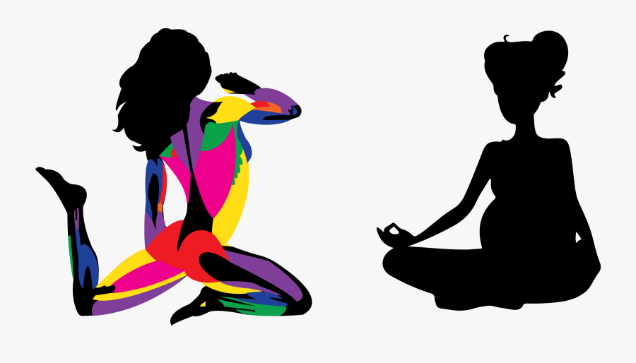2 Females Posing And Sitting - Illustration, Transparent Clipart