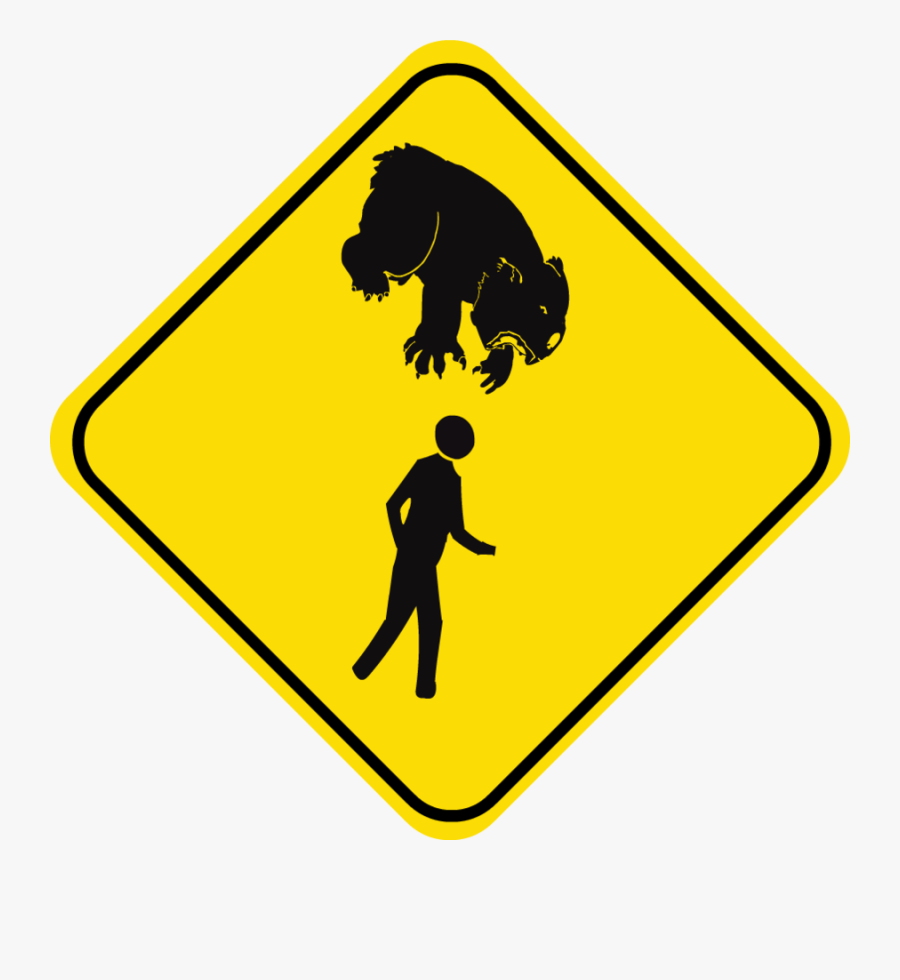N3fhxux - Drop Bear Warning Signs, Transparent Clipart