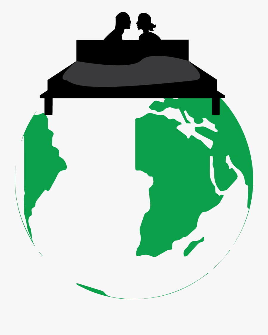 Bed On A Globe - Earth Clipart, Transparent Clipart