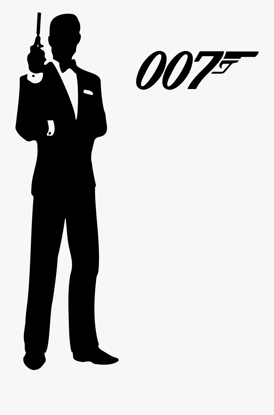 Clip Art James Bond Silhouette Clip Art - James Bond 007, Transparent Clipart