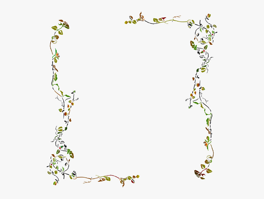 Transparent Fairies And Pixies Clipart - Red Cherry Blossom Border, Transparent Clipart